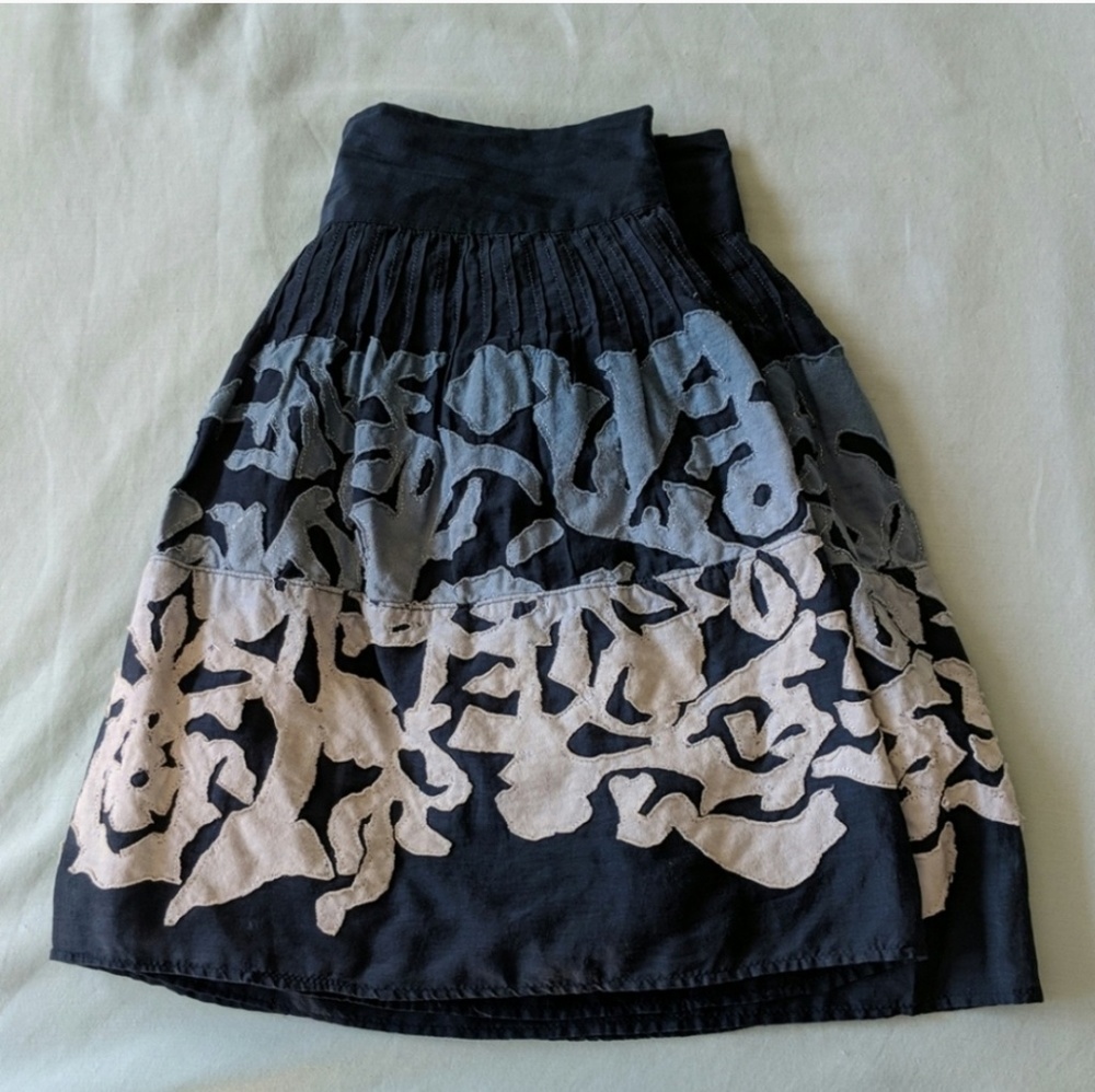 A&T applique ombre skirt anthropology